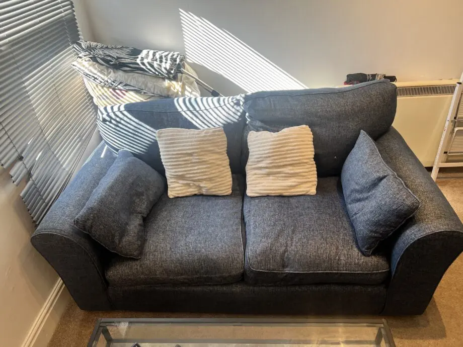 John Lewis sofa. Blue colour