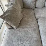NCF living Battersea hand corner sofa in oatmeal, with fitting footstool left side corner