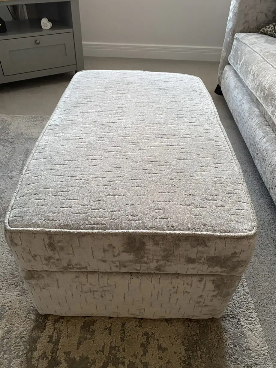 Sofology silver fairmont 3 seater sofas X2 including footstool