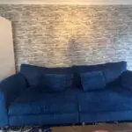 Royal blue sofa