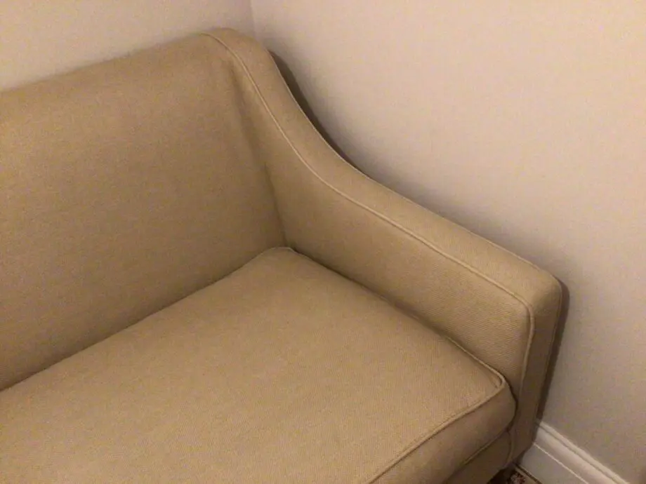 Hogarth 3.5 beige seater sofa with single seat cushion