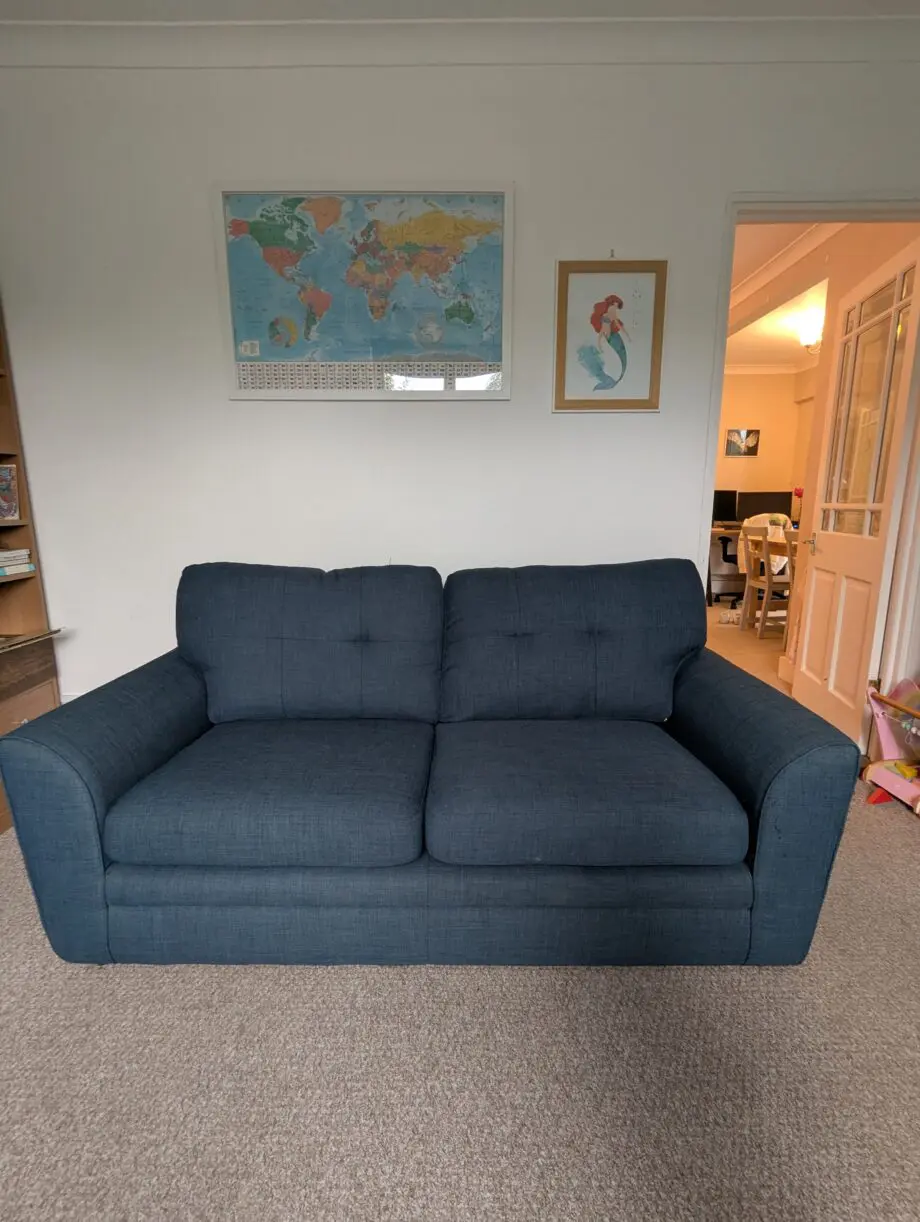 DFS Cotton Navy Blue Sofa
