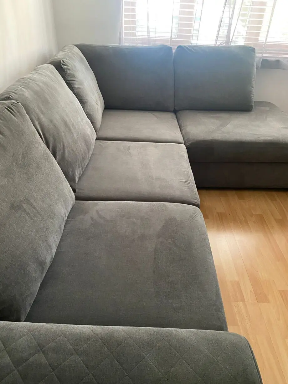DFS Xander Left Hand Facing Arm Open End Corner Sofa (Colour: Graphite/grey)