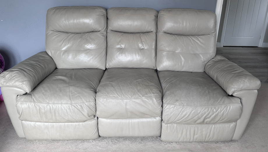 Harveys + Beige/Oatmeal +Leather Sofas