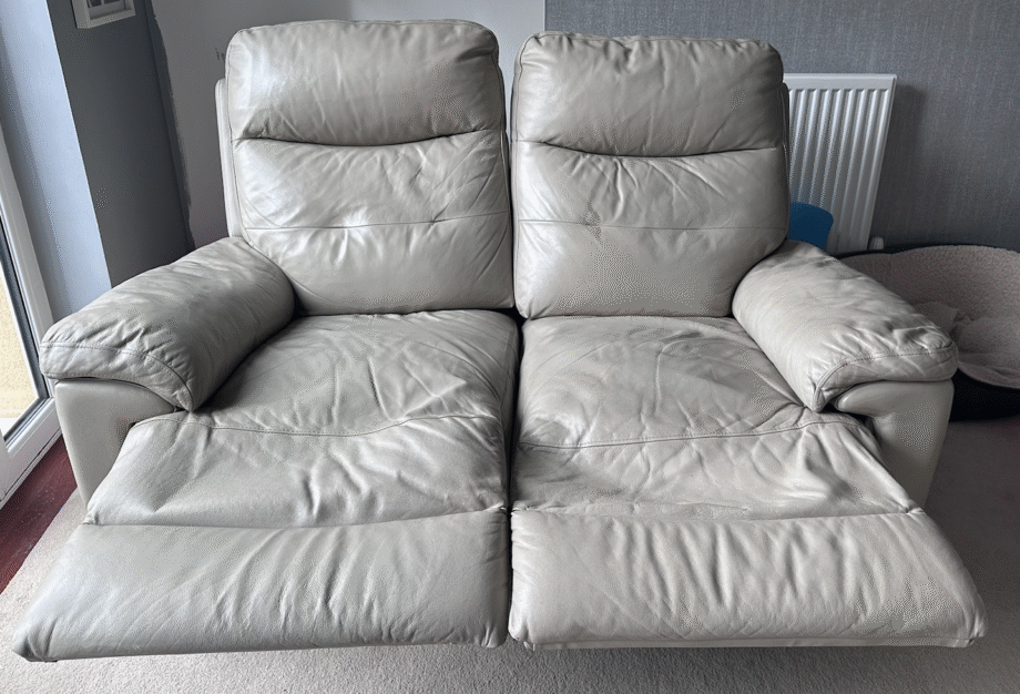 Harveys + Beige/Oatmeal +Leather Sofas