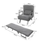 Single Sofa Bed Chair - 3 in 1 = sofa, lounger or a bed