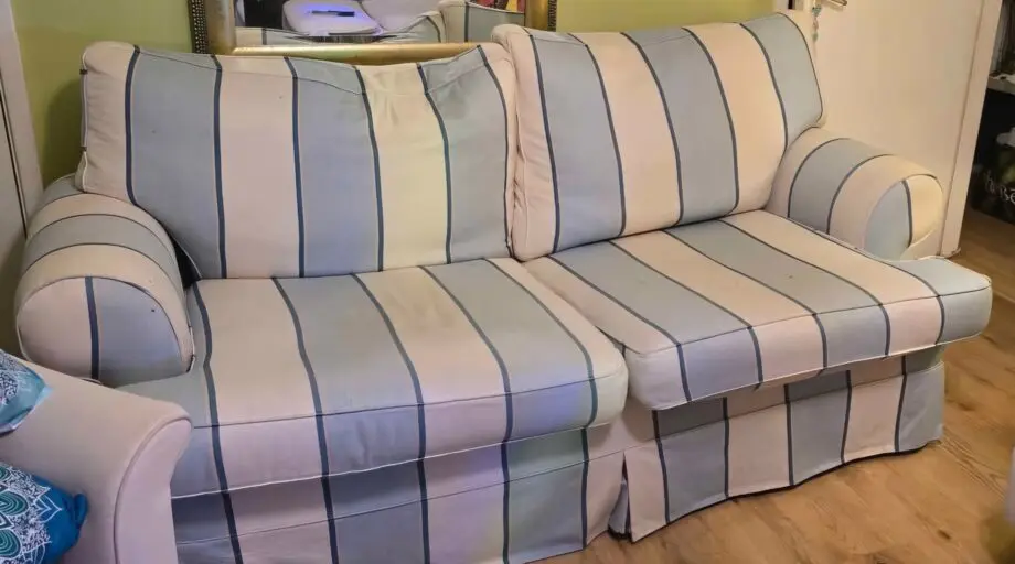 Striped vintage sofa