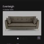 DFS 4 Seater Everleigh Sofa in Chocolate Brown