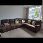 Dfs brown leather corner sofa