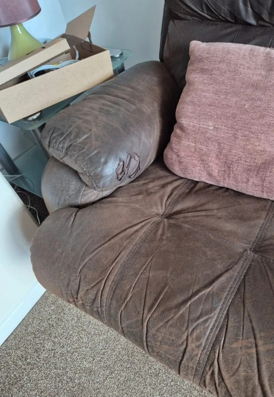Dfs brown leather corner sofa