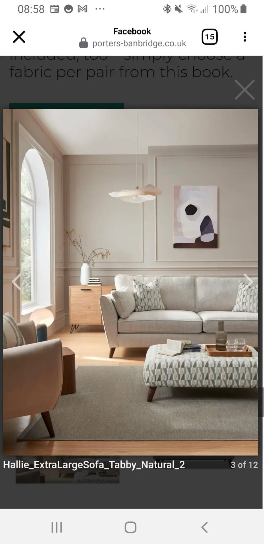 Brand New Lisbon Tabby Natural 2 seater Sofas