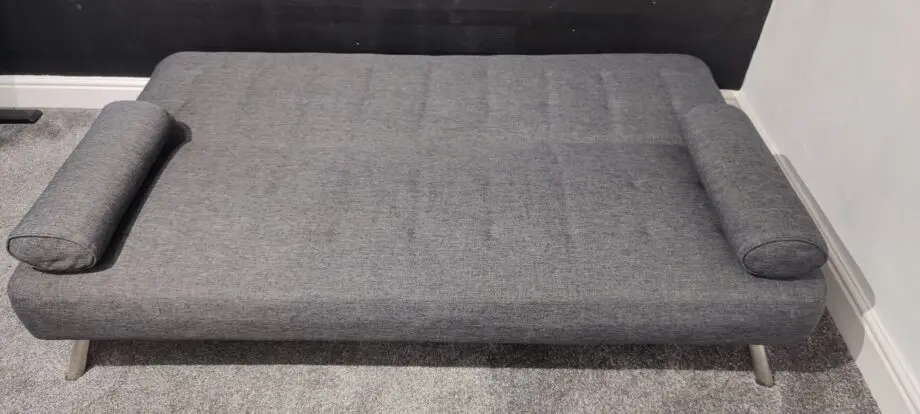 Simeon 3 Seater Upholstered Sleeper - Modern Pebble Grey
