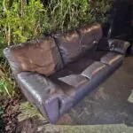 Furniture Village chocolate 3-seater sofa