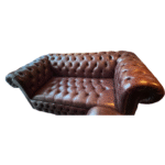 Dark brown Chesterfield sofas, 3 seater & 2 seater