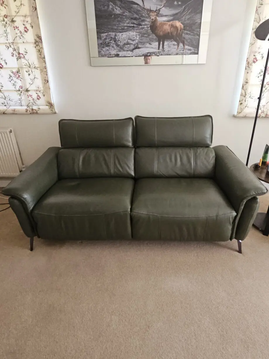 Green 3 seater sofa