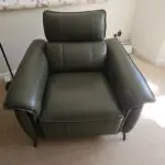 Green armchair
