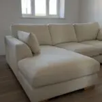 DFS Ivory Left Hand Facing Small Chaise End Sofa
