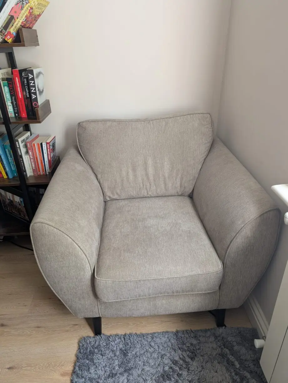 DFS Grey Aurora Matching Sofa Armchair Set