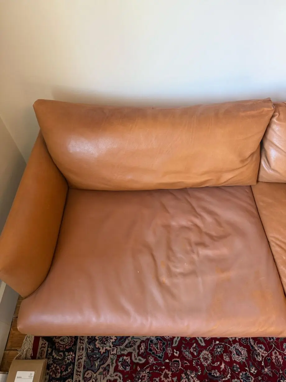 Heal’s leather sofa