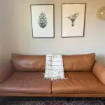 Heal’s leather sofa