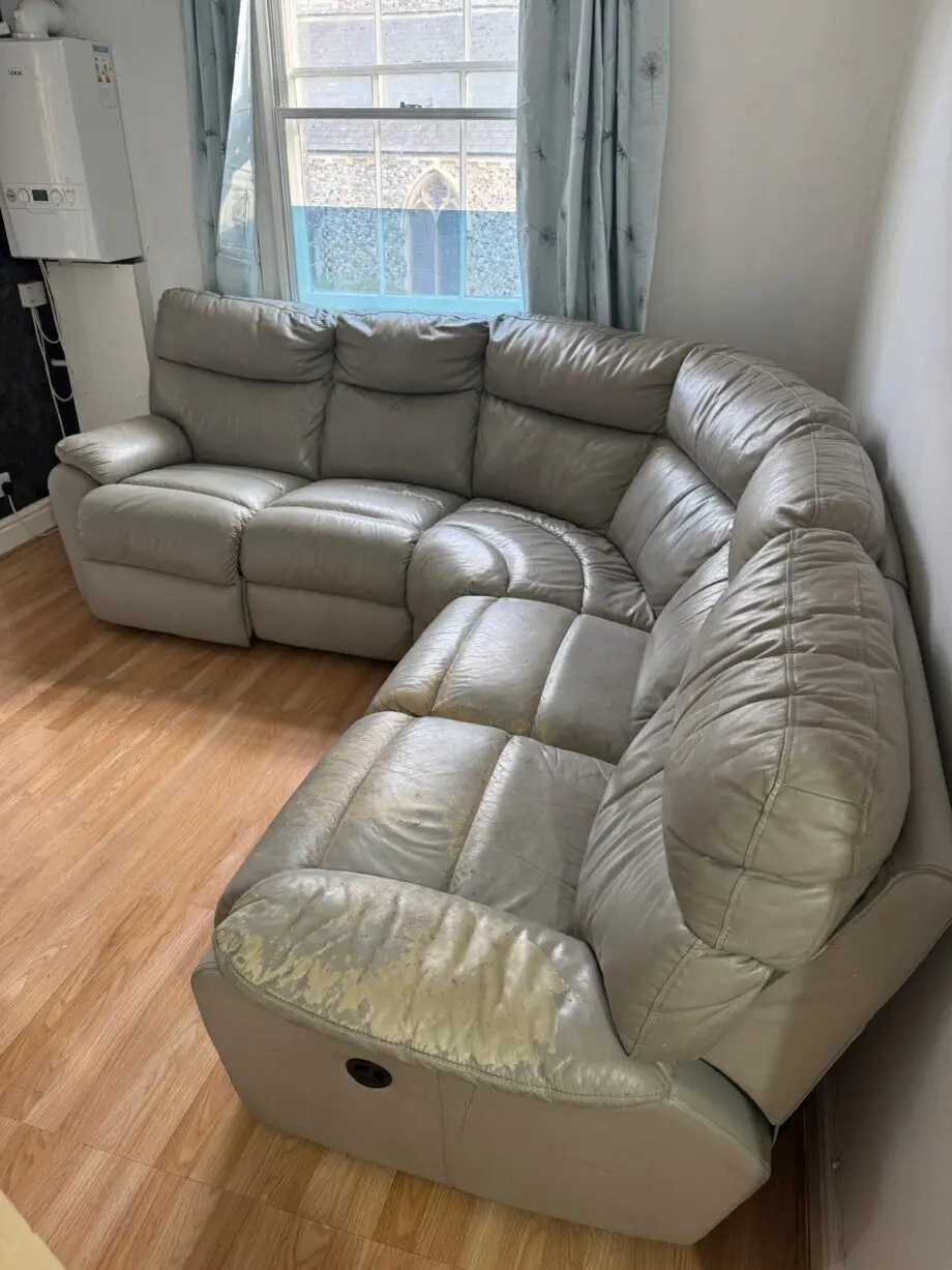 Used grey sofa