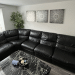DFS BLACK CORNER SOFA