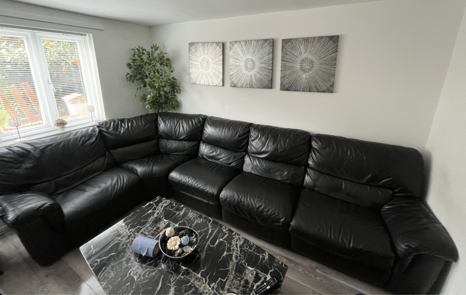 DFS BLACK CORNER SOFA