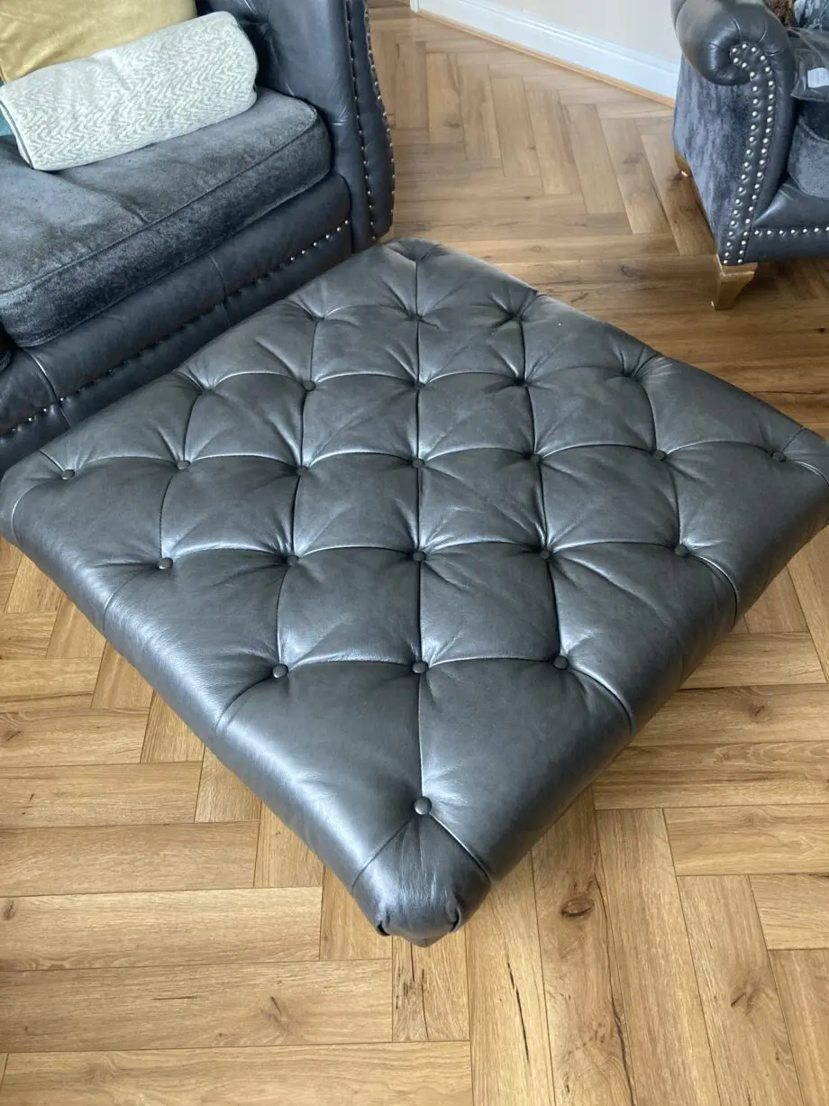 4 seater sofa with reading chair and footstool