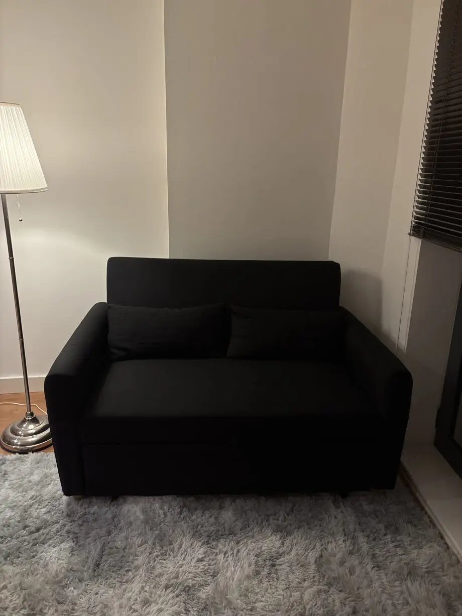 Pull Out Two Seater Sofa Bed - Black
