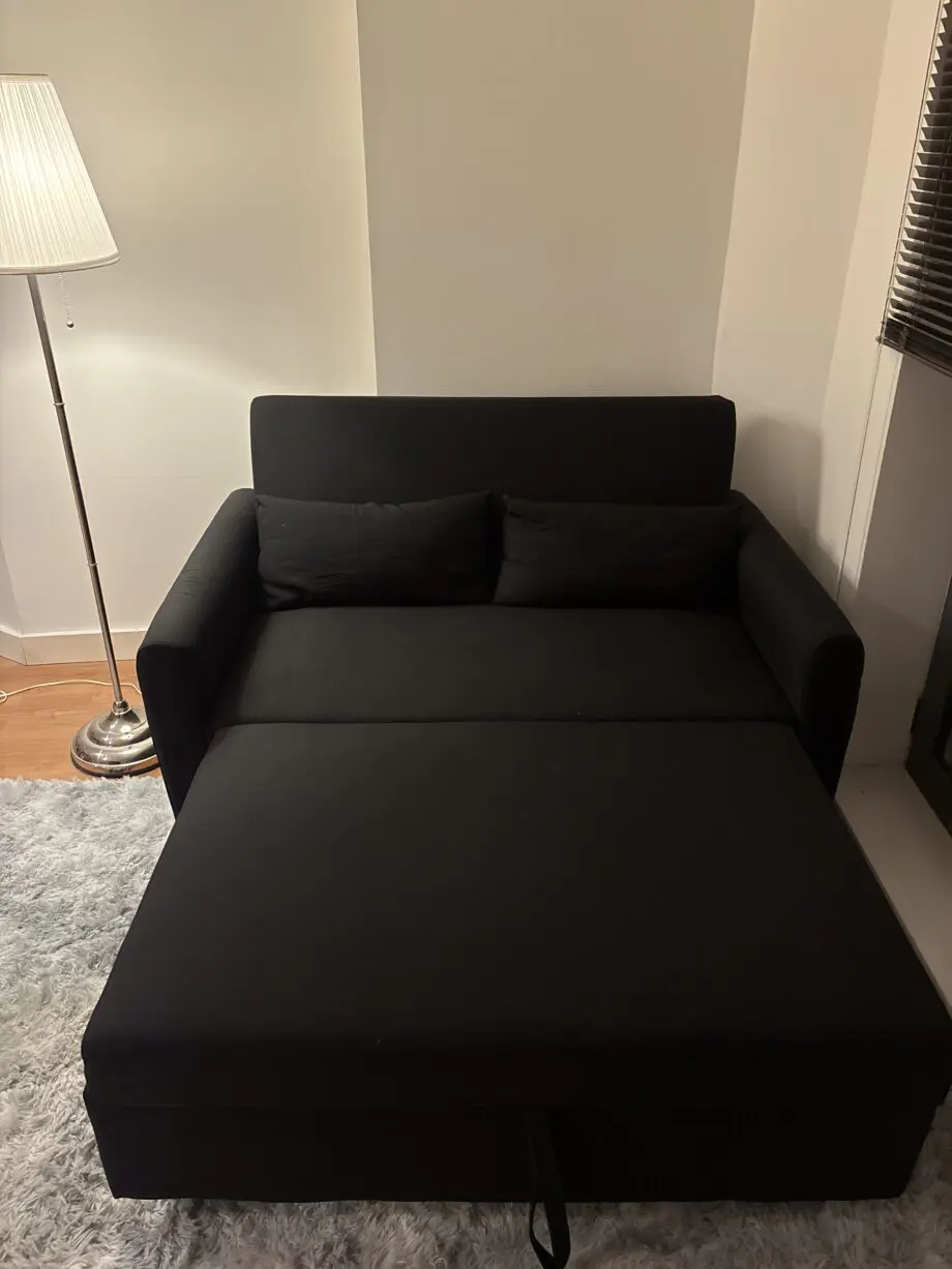Pull Out Two Seater Sofa Bed - Black