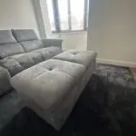 Sofology Cadenza sofa and footstool lead grey