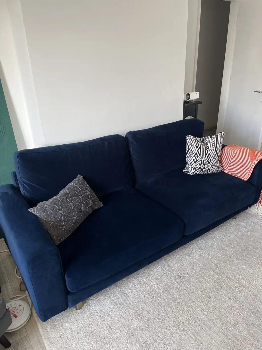 Snug big chill 3 seater sofa in the rare Navy blue