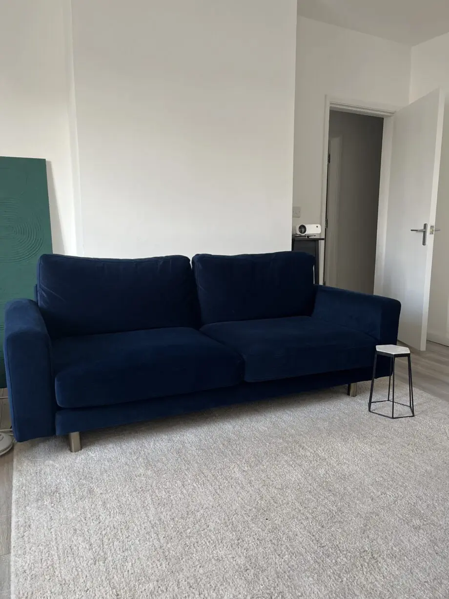 Snug big chill 3 seater sofa in the rare Navy blue
