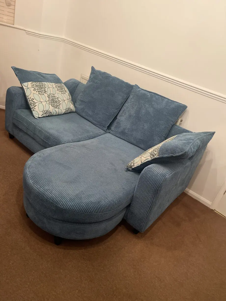 Teal Blue Cuddling Sofa