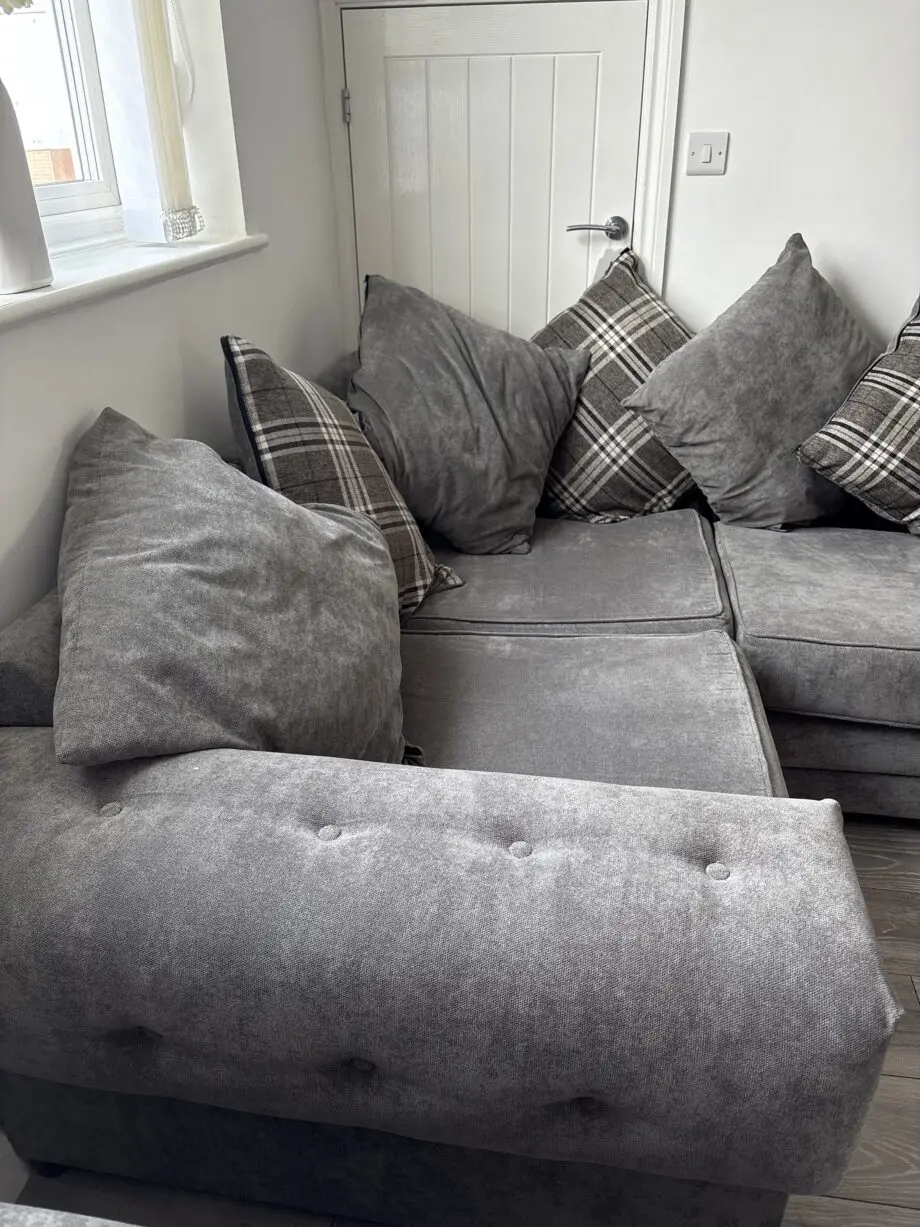 Verona scatter back left hand corner sofa grey