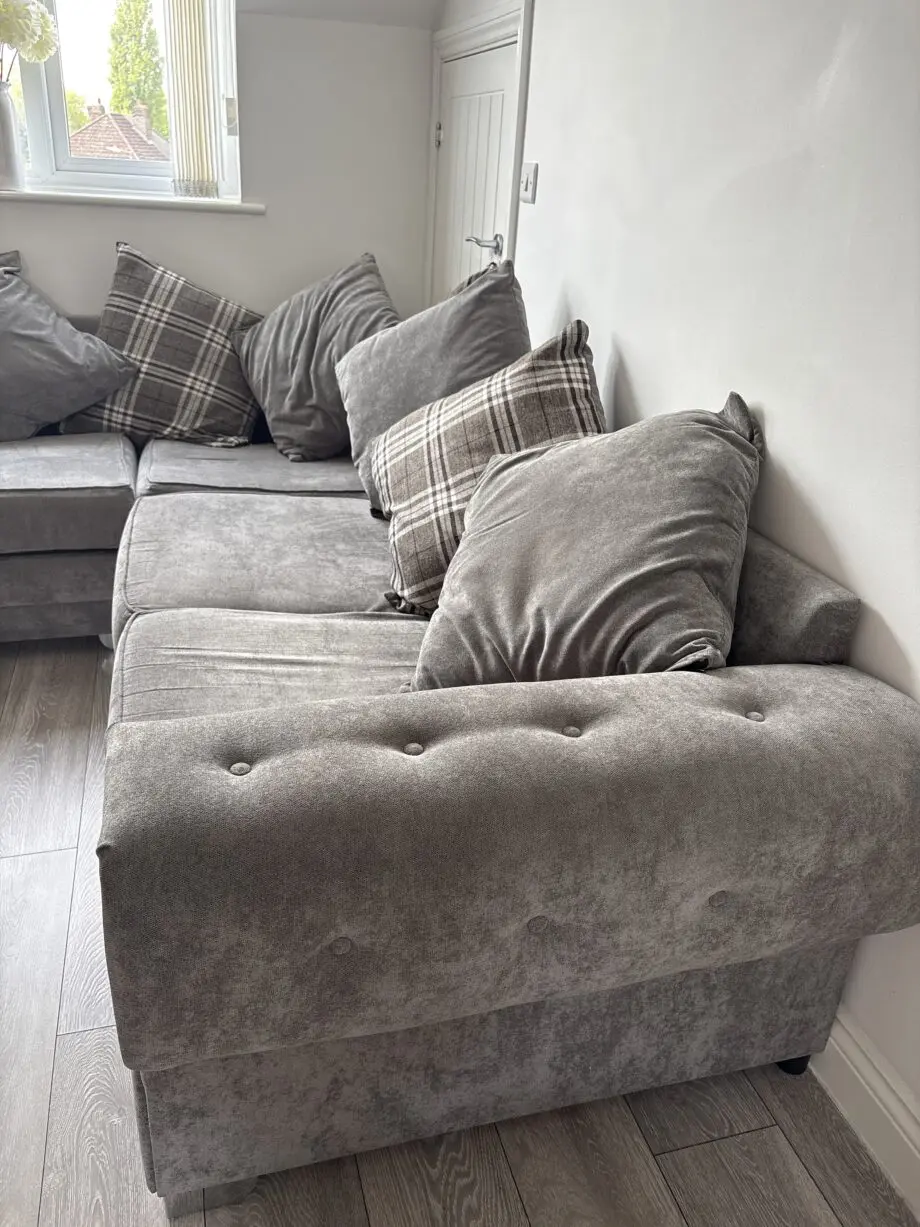 Verona scatter back left hand corner sofa grey