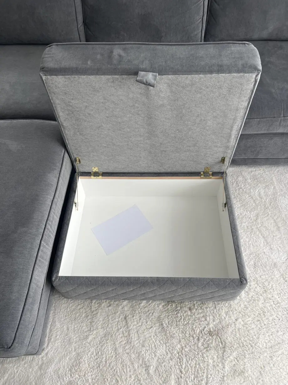 DFS grey right hand orka corner sofa