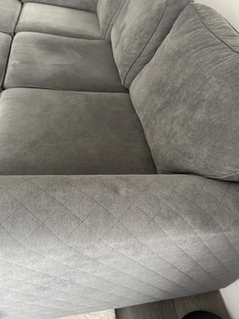 DFS grey right hand orka corner sofa