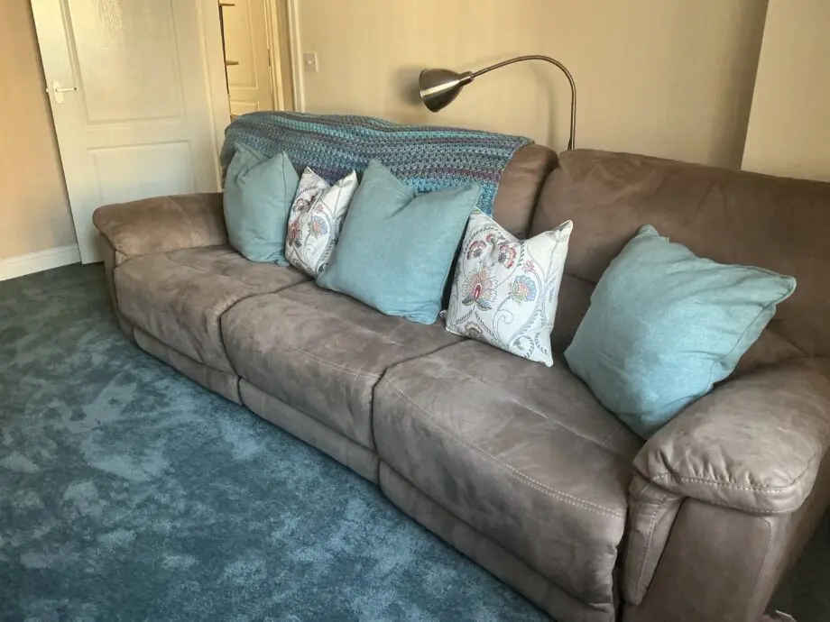 DFS 5 piece settee in beige coffee colour