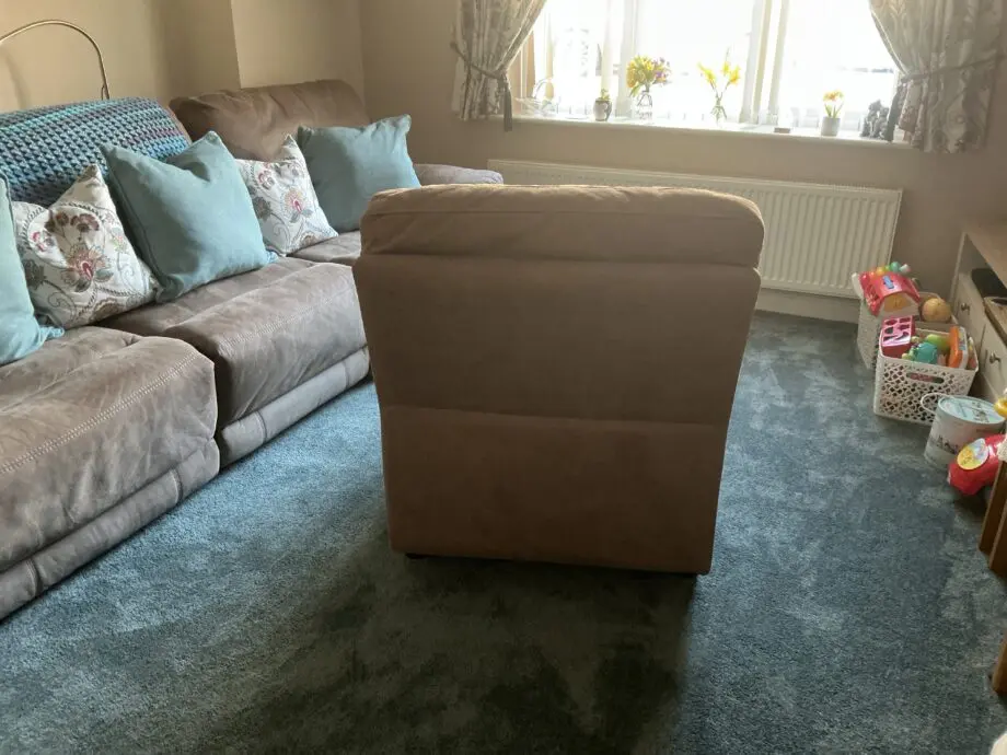 DFS 5 piece settee in beige coffee colour