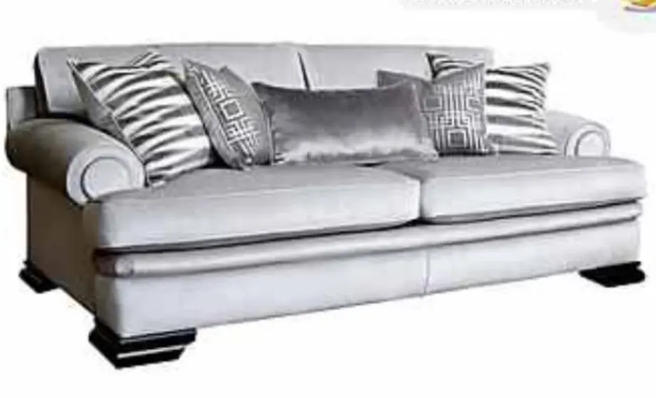 Duresta Bardot Large 3 seater sofa Hand made fabric sofa silver/light grey Romford, London
