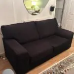 Black three seater sofa