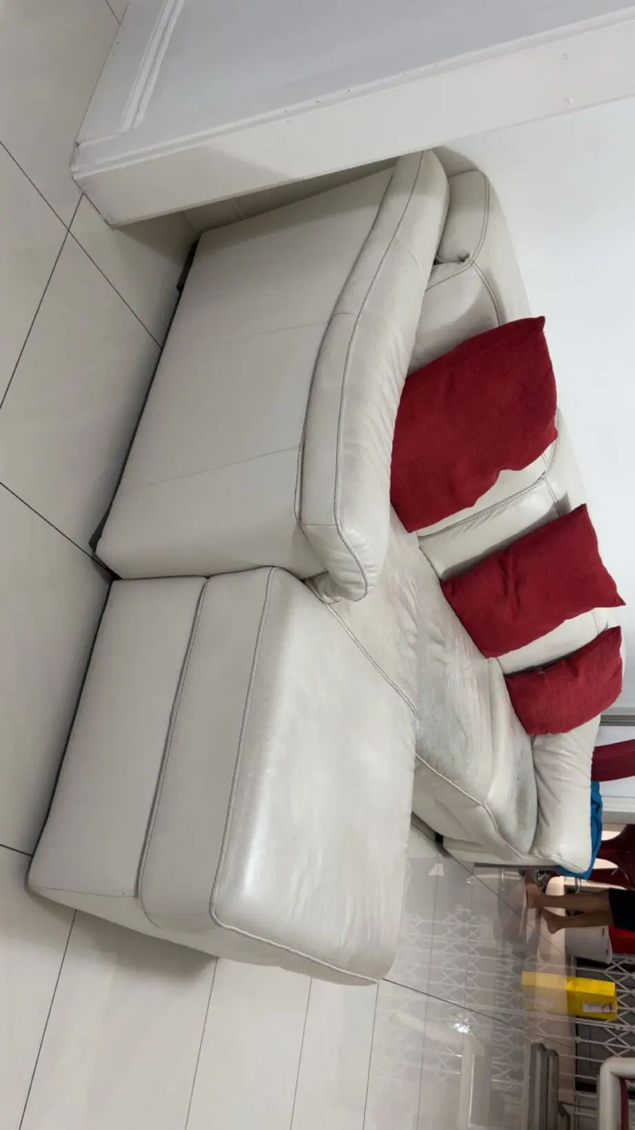 DFS Cream L Shape Sofa