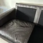 Very Good Condition Brown Leather Sofa Set