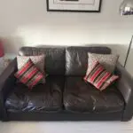 Very Good Condition Brown Leather Sofa Set