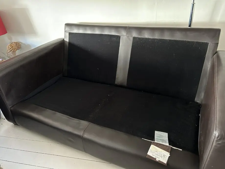 Very Good Condition Brown Leather Sofa Set