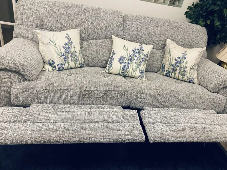 G Plan Stratford 3 seater power recliner Sofa ,Snuggle chair & Footstool with storage