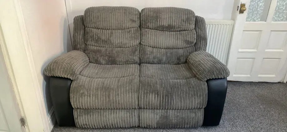 Grey Jumbo Cord recliner