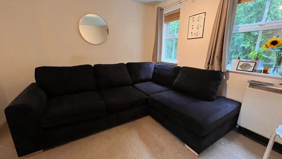 DFS Black Okra Corner Sofa
