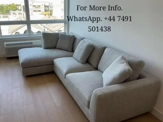 Sofology Corner Sofa || Luxurious Soft Grey Boucle Fabric